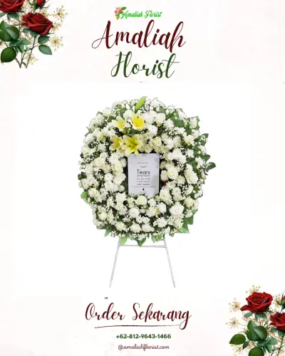 Krans Bunga Duka Cita di Kebon Dalem